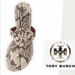 Tory Burch Miller Roccia Python Sandals Thongs 10